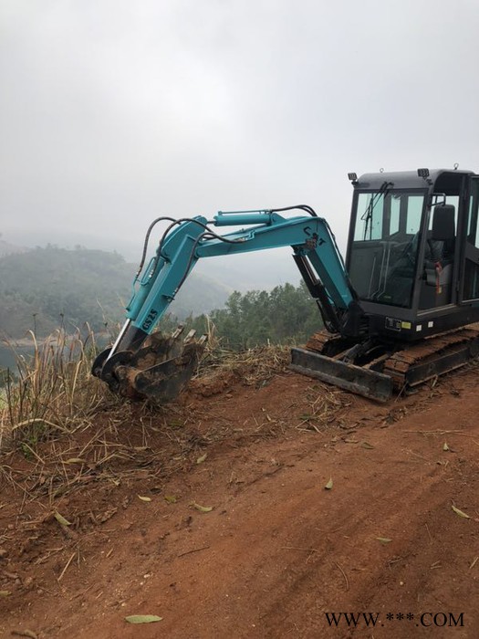 钢赛小型挖掘机 履带微型挖掘机 挖山药的挖掘机 挖药材的挖掘机 挖沟机 农用挖机 360度旋转 农用挖掘机图3