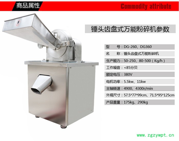 广州德工药机连续投料粉碎机WF-190水冷式打粉机中药材磨粉机各型号布袋 中药材粉碎机图3