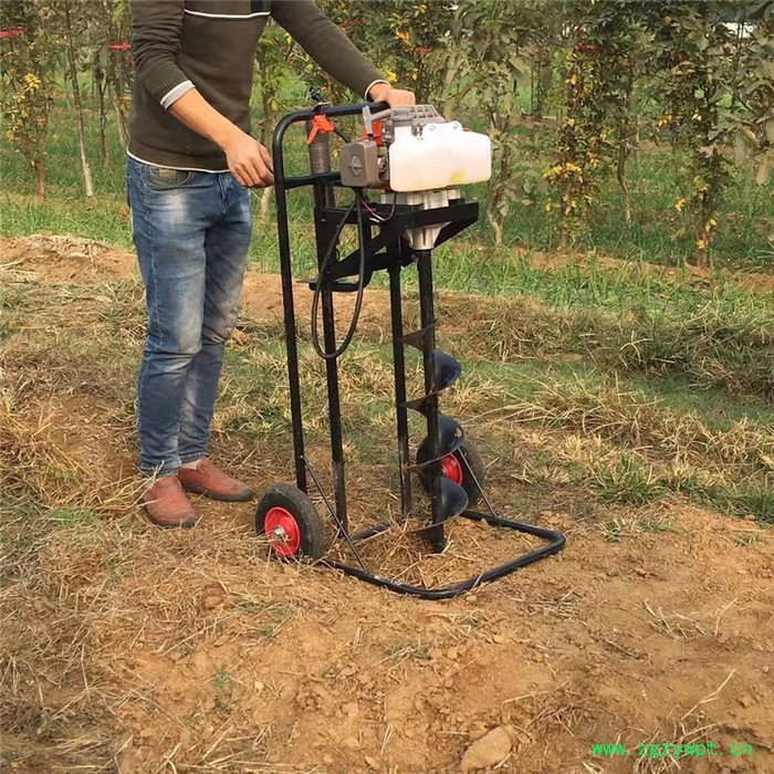 山地斜坡便携式挖坑机 启航山药种植挖坑机 大功率地钻机图3