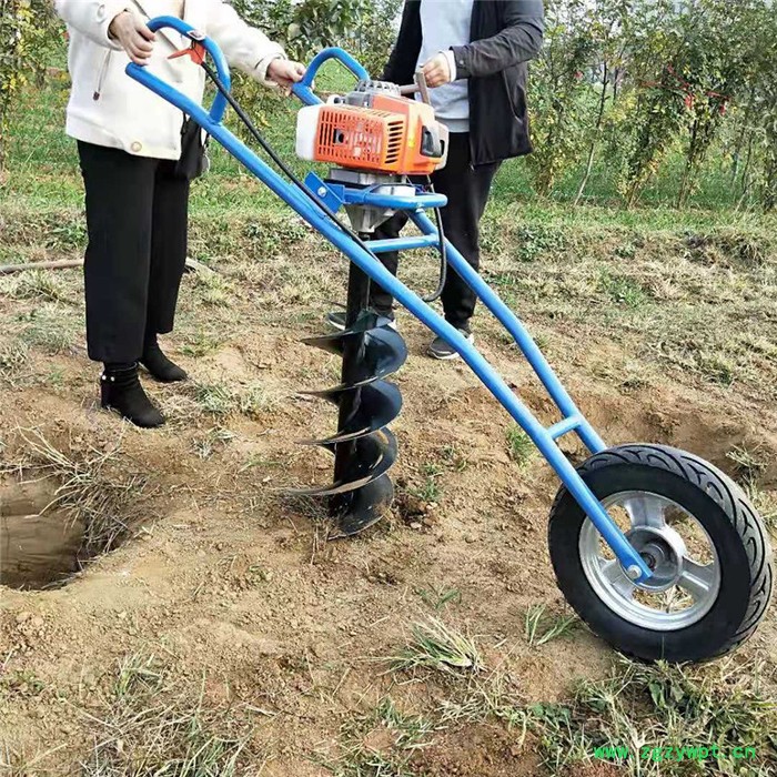 山地斜坡便携式挖坑机 启航山药种植挖坑机 大功率地钻机图7