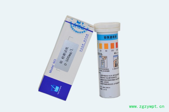 杭州陆恒生物铅离子检测试纸条0-500mg/l，重金属铅检测定试剂盒100条装，工业电镀污水专用 铅测试包铅检测仪器图2