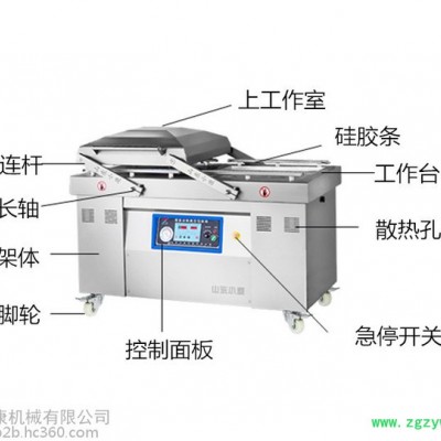 【山东小康牌】双室中药包真空包装机 小康DZ-600商用中药包真空包装机 **半自动中药包真空包装机